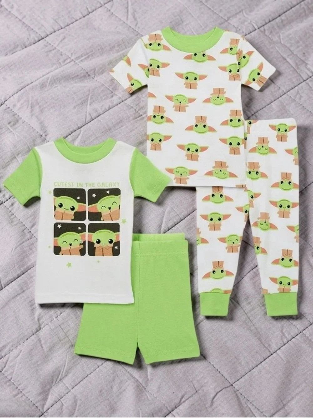 Star Wars Mandalorian Grogu Baby Yoda 2T 4-Piece Pajama Set NWT